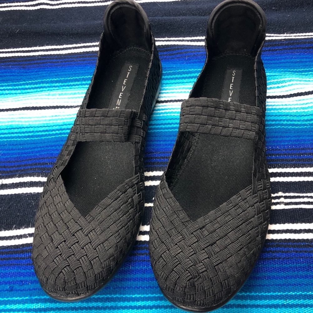 Steven Steve Madden Flats Black Mary Jane 8.5
